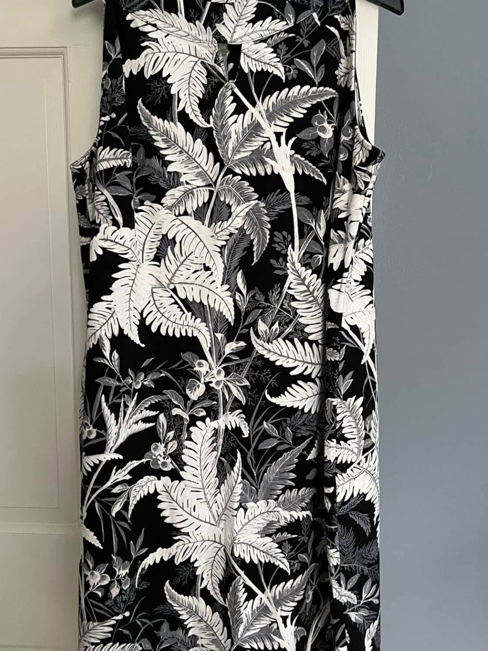 Talbots Black and White Floral Print dress